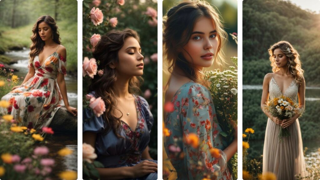 cinematic portrait of a beautiful young woman