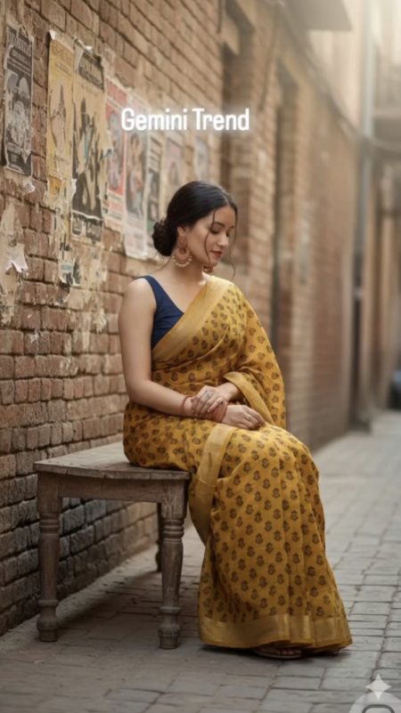 A graceful Indian woman wearing an elegant saree 2 A graceful Indian woman wearing an elegant saree