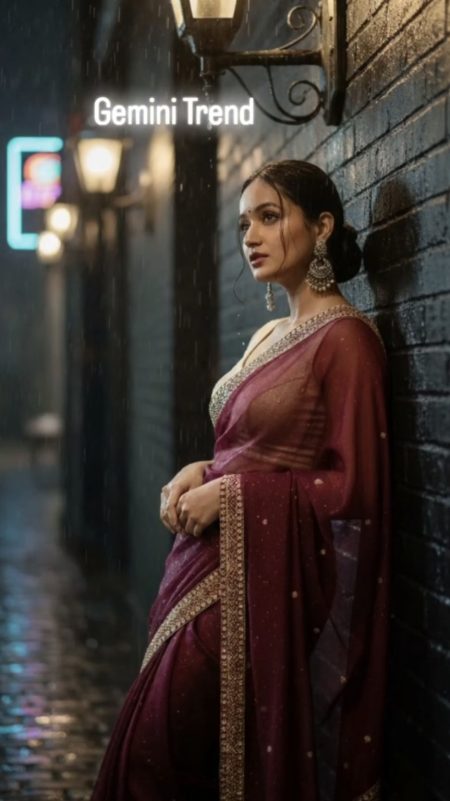 A graceful Indian woman wearing an elegant saree 3 A graceful Indian woman wearing an elegant saree